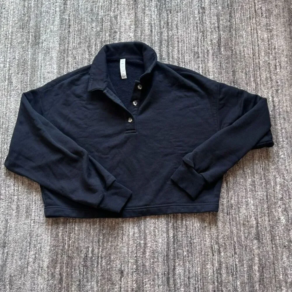 Alo Yoga Polo Henley Pullover Sweatshirt XS